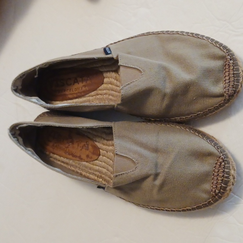 Viscata Barcelona Men's Espadrilles 40 Euro 8 US Gray/tan Canvas Uppers Sitges